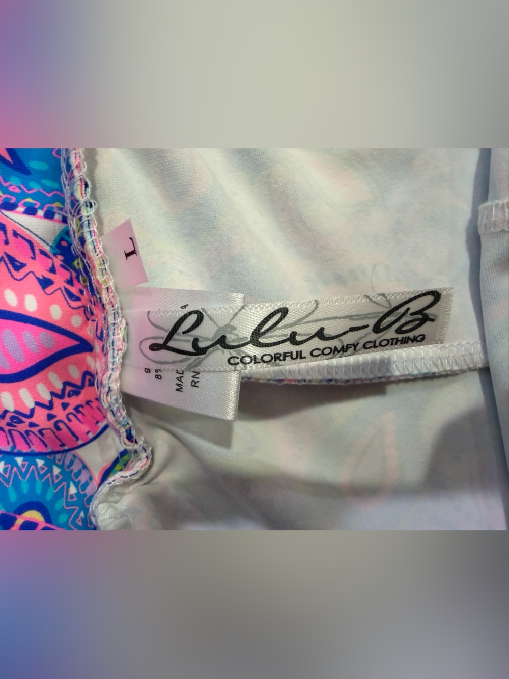 Lulu-B Bright Paisley Skort Skirt Size Large - Picture 5 of 16